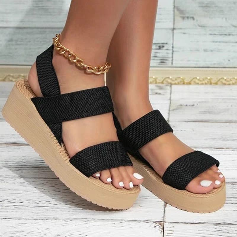 summer strap wedge sandals Blossom Shoe 